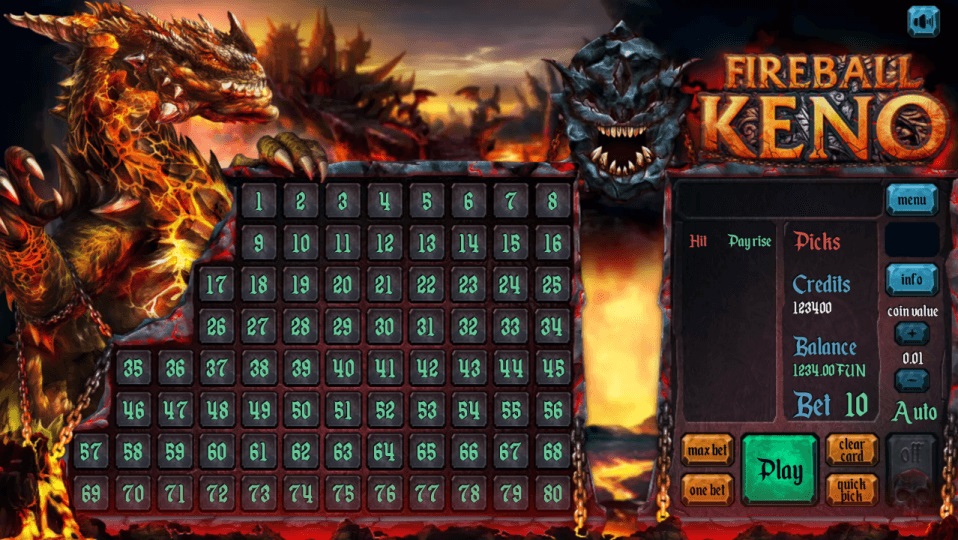 Fireball Keno screenshot 1