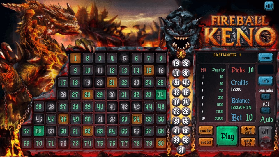 Fireball Keno screenshot 3